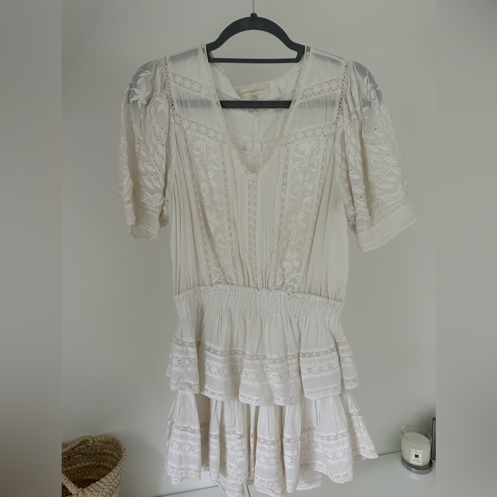 LoveShackFancy white mini dress size medium